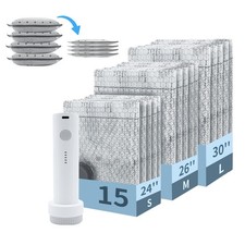 15PCS Vacuum Storage Bags with Rechargeable Pump S/M/L Bags for Clothing&Travel Storage Bag price