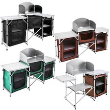 3 Colors Camping Kitchen Table Cabinet Cooking Storage Rack with/ Zippered Bags Camping Kitchen price