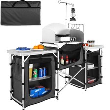 Portable Kitchen Camping Table with Storage Aluminum Outdoor Cooking Camping Kitchen price