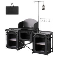 Uimoso Folding Outdoor Camping Table with Portable Storage Organizer Camping Kitchen price