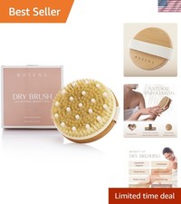 Luxury Dry Brushing Body Brush - Natural Boar Bristles for Anti-Cellulite & Glow Cellulite Prevention and Removal price