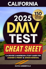 California DMV Test Cheat Sheet With 150 Practice Questions: CA Driver's Handboo Test Sheets price