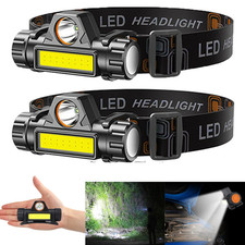 LED Headlamp 2 Pack USB Rechargeable Waterproof Headlight Head Light Flashlight Headlamp price