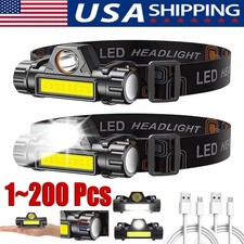 USB Rechargeable Waterproof LED Headlamp Headlight Head Light Flashlight LOT Headlamp price