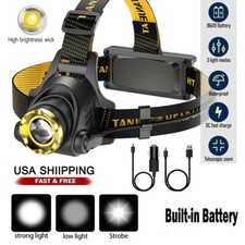 99000000LM Super Bright LED Headlamp USB Rechargeable Headlight Flashlight Torch Headlamp price