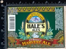 Hale's Ales O'Brien's Harvest Ale Label - WASHINGTON ALES price