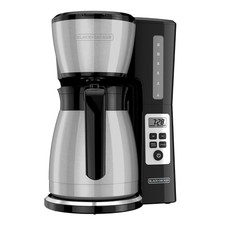 BLACK+DECKER 12 Cup Thermal Programmable Coffee Maker Brew Strength, Black/Steel Coffee Makers price