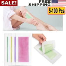 5-100 Hair Removal Paper Double Sided Cold Wax Strips Body Depilatory Patch Skin Wax price