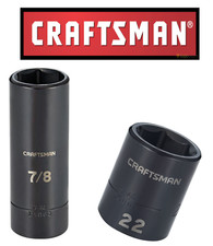 NEW Craftsman 1/2" & 3/8" Drive Impact Socket Deep/Shallow 6pt SAE/MM Choose Sockets price