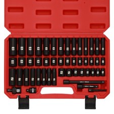 49 PCS 3/8" Drive Impact Socket Set  6-Point Standard SAE & Metric Sockets Sockets price