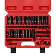 1/4" Drive Impact Socket Set, 55 Pieces Metric & SAE Sockets , Shallow & Deep Sockets price