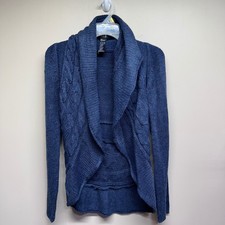 Blue Shawl Collar Cable Knit Cardigan Sweater Women's Small Petite Women's Sweater & Cardigan & Knitwear price