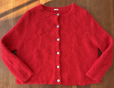 ViaPlain Alpaca Wool Red Cardigan Knitwear Sweater Small Women's Sweater & Cardigan & Knitwear price