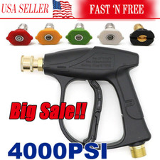 1/4" High Pressure Washer Gun 4000 PSI Car Wash Foam Spray Short Wand w/5 Nozzle Pressure Washer price
