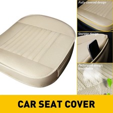 1X Beige Front Leather Car Seat Cover Full Surround For Interior Auto Universal% Car Seat Cover price