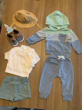 6 piece boys 6-12 month light summer sweatsuit , hat , new shoes & Carter's t Boys' Jumpsuit price