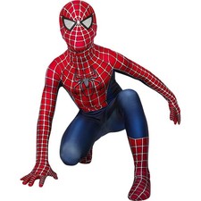 Spider-Man Tobey Maguire Costume Kids Boys Cosplay Halloween Jumpsuit + Mask New Boys' Jumpsuit price