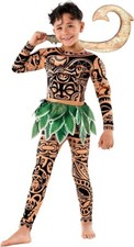 Kids Maui Costume Boys Tattoo Warrior Hawaiian Polynesian Demi God Bodysuit Boys' Jumpsuit price