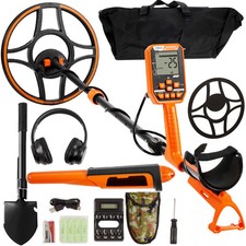 LCD Display Metal Detector 12 inch Coil Gold Digger Hunter IP68 Waterproof Detector price
