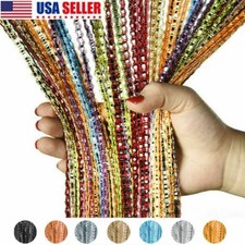 US String Door Curtain Room Divider Fringe Tassel Crystal Window Panel 1*2 M String Curtain price
