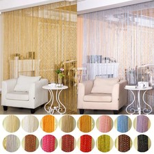 Glitter String Door Curtains Hanging Room Divider Tassel Fringe Window Panels String Curtain price