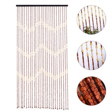 Bamboo Bead Curtain String Door Curtains Beaded Wooden Curtain fit for Doorway String Curtain price