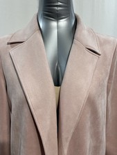 Zara Blush Pink Faux Suede Open Front Long Duster Trench Coat Jacket soft girl Girls' Trench Coat price