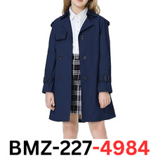 Betusline Girls Double Breasted Classic Lapel Belted Windproof Trench Coat 11-12 Girls' Trench Coat price
