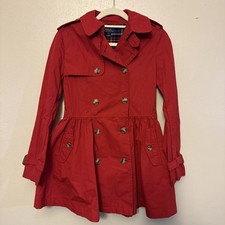 Ralph Lauren Girls Red Trench Coat Size M Girls' Trench Coat price