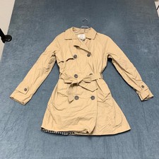 Zara Trench Coat Girls 13-14 Beige Lined Vented Back Double Breasted Tie Waist Girls' Trench Coat price