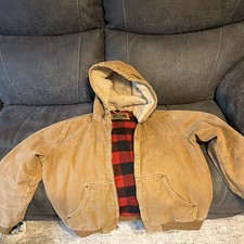 G.H. Bass & Co. Men’s Brown Hooded Lined Bomber Jacket Plaid Zip M Men's Jacket price