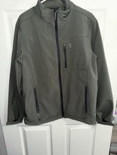 Free Country Men's Water/Wind Resistant Full-Zip Jacket Olive M 38-40 Men's Jacket price