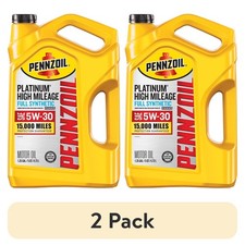 (2 pack) Pennzoil Platinum High Mileage Full Synthetic 5W-30 Motor Oil, 5 Quart Motor Oil price