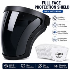 Anti-fog Shield Safety Full Face Super Protective Head Cover Dark Mask 10 Filter Face Shield & Mask price
