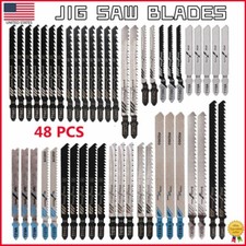 48PC T-shank Assorted Jig Saw Blades Set Wood Plastic Metal Cutting Jigsaw Blade Jigsaw price