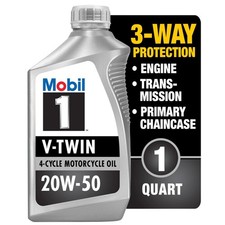 Mobil 1 V-Twin Full Synthetic Motorcycle Oil 20W-50, 1 Quart Motorcycle Motor Oil price