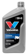 Valvoline 4-Stroke Motorcycle Full Synthetic 10W-40 Motor Oil 1 1 QT, Gold Motorcycle Motor Oil price