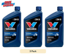 (3 pack) Valvoline 4-Stroke Motorcycle 20W-50 Conventional Motor Oil 1 QT Motorcycle Motor Oil price