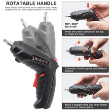 3.6V Cordless Electric Screwdriver Set USB Charging 3Nm Screw Gun With LED Light Cordless Screwdriver price