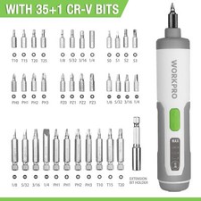 WORKPRO 4V Electric Screwdriver Rechargeable Cordless Screwdriver Sets w/35 Bits Cordless Screwdriver price
