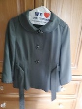 AGB Women's Sz 8 Jacket Coat  Button Up  with belt Women's Coat price