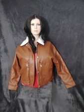 Kenneth Cole New York Women’s Brown Zip Lined Jacket Sherpa Collar XS Short Women's Coat price
