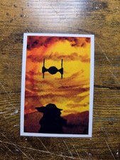 ACEO *Art Print Original Yoda. The Mandalorian. Star Wars Watercolor. Art Card Paints price