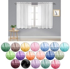 63" Inches Long - 2 Panels Sheer Window Rod Pocket Curtain Set Curtain Set price