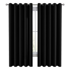 Pair of 2 Blackout Curtains Eyelet Ring Top Ready Made Thick Thermal Curtain Set Curtain Set price