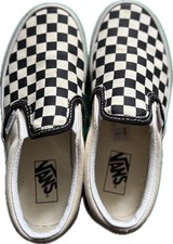 Checkered B&W Vans Kids Size 1.5 Girls' Classic Shoes price