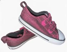 Converse Toddler Girls Glitter 2 Strap Sneakers. Pink&Black. Size 8. SB#3 Girls' Classic Shoes price