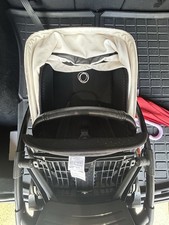 Bugaboo Bee 6 Single Stroller Black/Beige Canopy Swivel Wheels Rubber Tires Stroller-Pram Canopy price