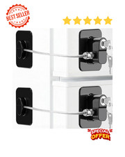 2 Pack Fridge Lock Freezer Lock with 4 Key for Child Safety Refrigerator Locks.. Baby Fridge Lock price