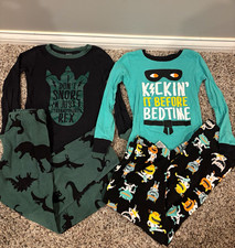 Carter's Boys Size 7 Fleece Dino T-Rex Graphic Print 2-Pc Long Sleeve Pajama Set Boys' Pajamas price